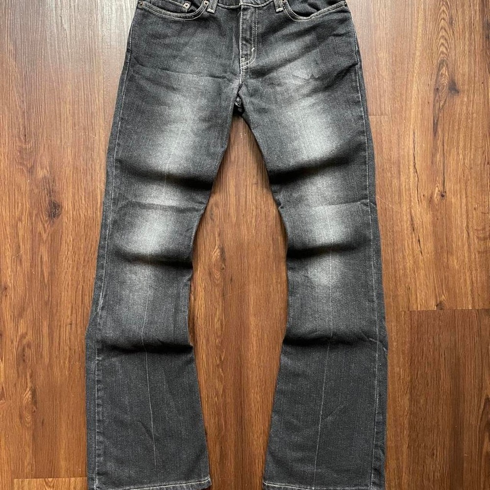 Levis 518 Superlow Mini Flare Jeans Darkwash Faded Charcoal 27 Waist Vintage 90s